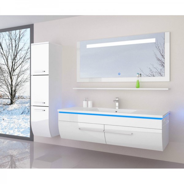Badmöbel-Set Grau Spanplatte W7N7 Badmöbel-Set Grau Spanplatte W7N7