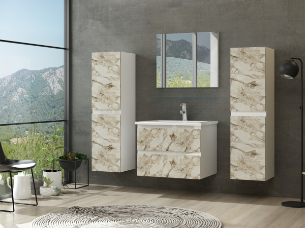 Ihr stilvolles Upgrade für das Badezimmer: Das Badmöbel Set 2-teilig 60 cm